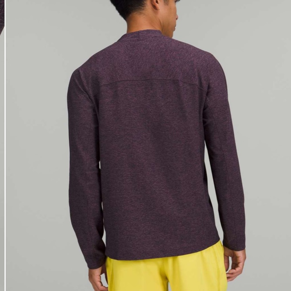 lululemon athletica Men's Long Sleeve Crew - Plum Heather